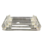 ACRYLIC SQUARE TRAY-M-34X16X8.5CM