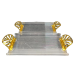 ACRYLIC SQUARE TRAY-L-49.5X20X7.5CM