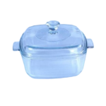 0.8LT SQUARE GLASS CASSEROLE-8100-4