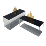 ACRYLIC BOX W/STEEL COVER-BLACK