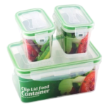 3PCS FRESH FOOD STORAGE BOX SET W/LID