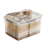 CLEAR STORAGE BOX W/COVER-40.5X31.5X23CM