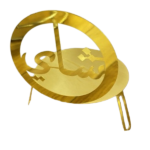 METAL DECORATIVE STAND-GOLDEN