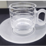 12 PCS GLASS CUP WITH SAUCER SET
