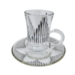 18PCS GLASS TEA & CAWA CUP SET