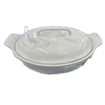 CERAMIC OVAL TRAY W/COVER-29.5X20X10-L-051