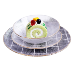 GLASS ROUND PLATE -15CM