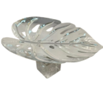 LEAF SHAPED METAL FRUIT TRAY W/BASE-22.5X18.5X11CM-1X2