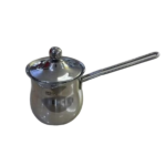 S/STEEL SINGLE MILK POT W/LID-350ML-1X2