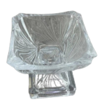 GLASS FRUIT BOWL W/STAND-14X14X17