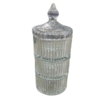 GLASS CANDY JAR WITH LID-8.4X20