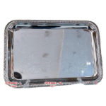 STEEL RECT.SERVING TRAY-SILVER