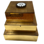SQUARE METAL BOX -21X21CM