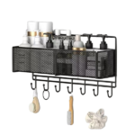 METAL RECTANGULAR STORAGE BASKET W/HANGER-40X13X19CM