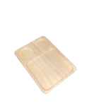 RUBBER WOOD 3-SECTION PLATE -7X10