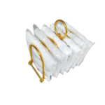 6PCS TOWEL SET W/STAND-GOLD-25X30.5CM