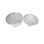 6PCS PLASTIC WHITE BOWL W/CLEAR COVER SET