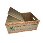 WOODEN STORAGE BOX -22X15X9.5H