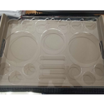 ACRYLIC GRAY TEA POT TRAY-51X35CM H/5.5CM-T:4MM