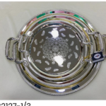 ROUND S/STEEL SILVER TRAY
