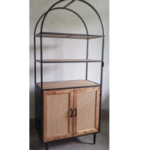 WOODEN & METAL STORAGE SHELF-168X12X84CM