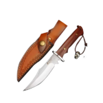 HUNTING KNIFE WITH LEATHER SHEATH-220MM