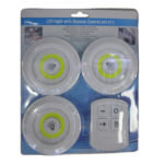 LED LIGHT W/REMOTE CONTROL 4PCS SET-25X20