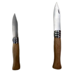 METAL FOLDING KNIFE W/WOODEN HANDLE-1X12