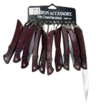 METAL FOLDING KNIFE W/PLASTIC HANDLE-1X12