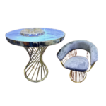 1+2 COFFEE TABLE WITH CHAIR SET 3CTN-GRAY
