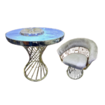 1+2 COFFEE TABLE WITH CHAIR SET 3CTN-COFFEE COLOR