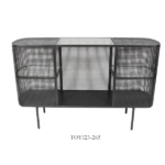 IRON+GLASS CABINET-120X32X76CM