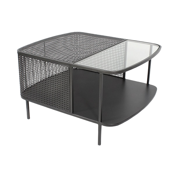 1880230070023.png IRON+GLASS TABLE-70X60X40CM - الصورة 1
