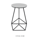 IRON+MARBLE ROUND TABLE-37X37X65CM