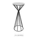 IRON+MARBLE ROUND TABLE-31X31X79CM