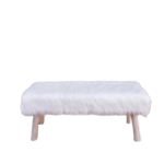 ELBE BENCH HAND MADE FAUX HIDE -80X30X40CM