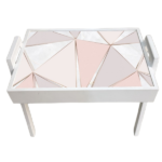WOODEN GLASS TABLE