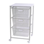 3-DRAWER CARRYING BASKET-WHITE-405X370X720HMM