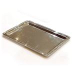 LARGE PLAIN SILVER SQUARE DISH