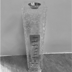 CLEAR ACRYLIC BURNER W/SILVER PLATE IN ARABIC LETTER