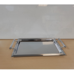 S/STEEL SERVING TRAY W/HANDLE-42*27CM