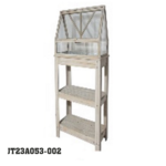 WOODEN GREENHOUSE W/GLASS -85X42X138CM