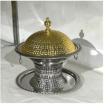 S/STEEL DATE BOWL W/COVER-18CM-SILVER