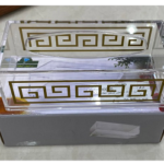 RECT. ACRYLIC TISSUE BOX WITH SMALL PATTERN (ZJH-004)