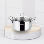 OPTIMA TRIPLY CASSEROLE WITH GLASS LID-20CM