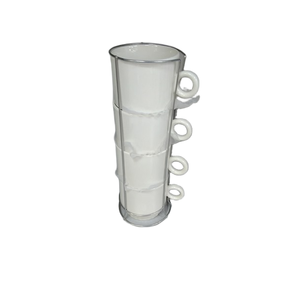 0510223040055 4PCS CERAMIC TEA CUP SET W/STAND - Image 1