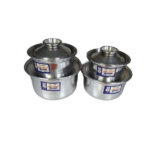 4-PCS ALUMINUM COOKING POT SET W/COVER-20+18+16+14CM