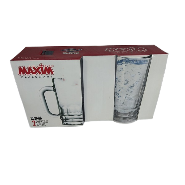 0869223050104 2-PCS NEVADA GLASS MUG SET-2X340ML - Image 1