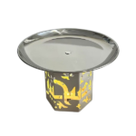 Stainless Steel Round Cake Tray with Base + LED Light - 20 x 20 x 14 - Size 20 x 20 x 14 cm