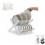 S/STEEL & PLASTIC DISH RACK-38*24*34CM